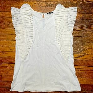 RW&co Ivory blouse with arm detail